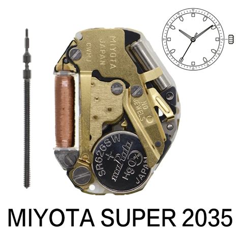 miyota 2035 metal movement.